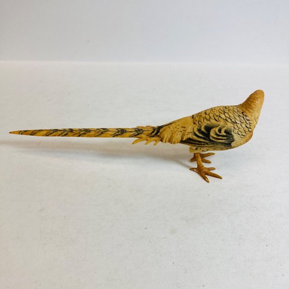 Pheasant Bird Carving ? IBJ or TBJ ? Feels like Resin Painted one claw flawed - Picture 2 of 13